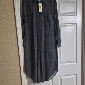 Eileen Fisher Charcoal Button Down Shirt